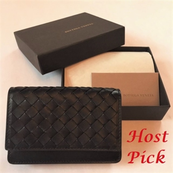 Bottega Veneta Other - BOTTEGA VENETA men's card case/wallet, black NWOT